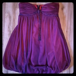Flip Maroon Strapless Bubble Dress Size 2